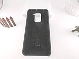 Чохол Silicone Case AAA для Xiaomi Redmi Note 9 чорний, накладка Original Case для Redmi Note 9 з мікрофіброю, фото 6