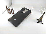 Чохол Silicone Case AAA для Xiaomi Redmi Note 9 чорний, накладка Original Case для Redmi Note 9 з мікрофіброю, фото 4