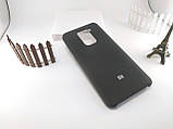 Чохол Silicone Case AAA для Xiaomi Redmi Note 9 чорний, накладка Original Case для Redmi Note 9 з мікрофіброю, фото 9