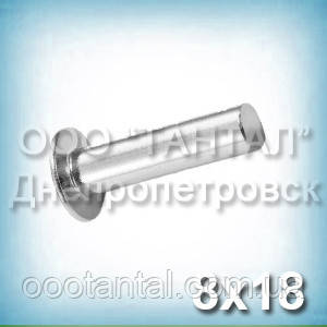 Заклепка Ø8х18 алюмінієва ГОСТ 10303-80, DIN 7338А з циліндричною (плоскою) головкою, фото 1