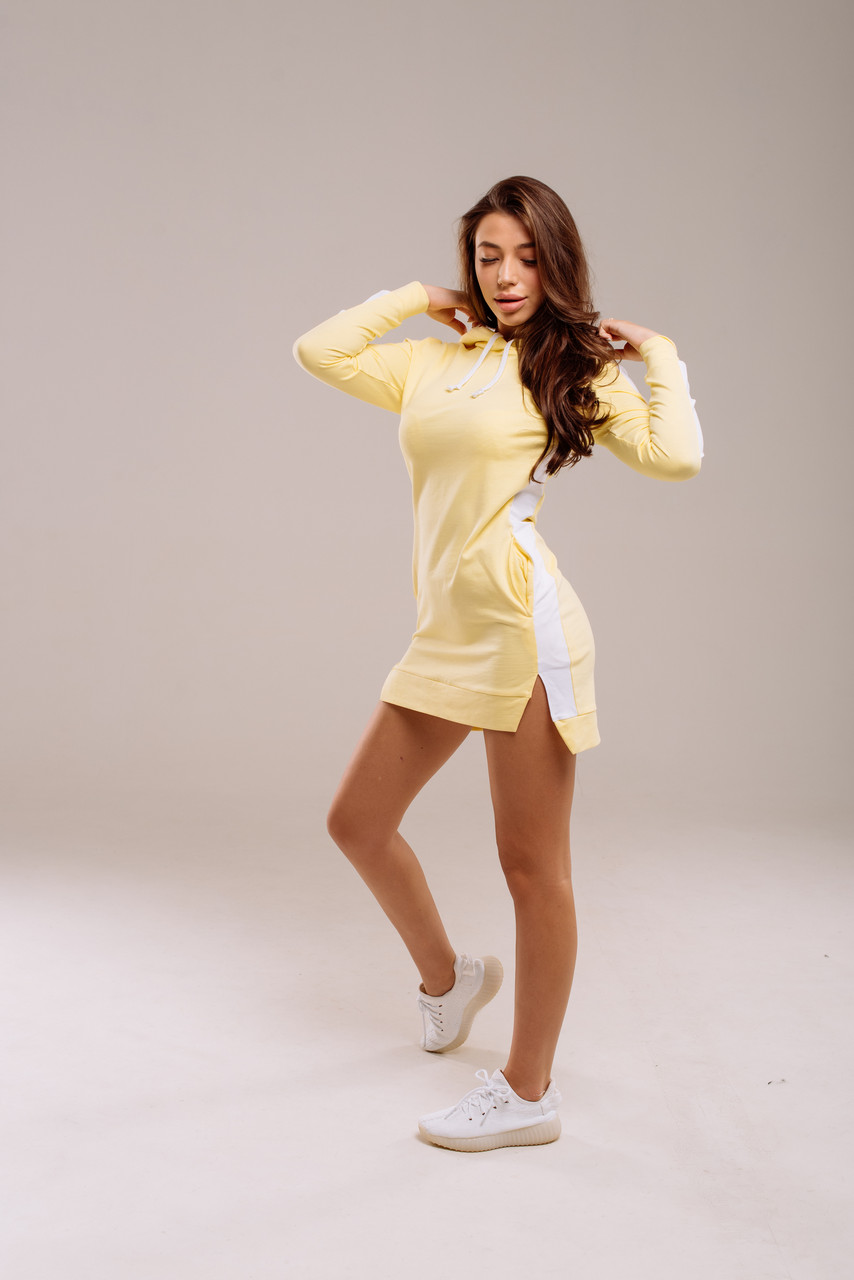 Спортивне плаття з капюшоном SweetJama Лимон