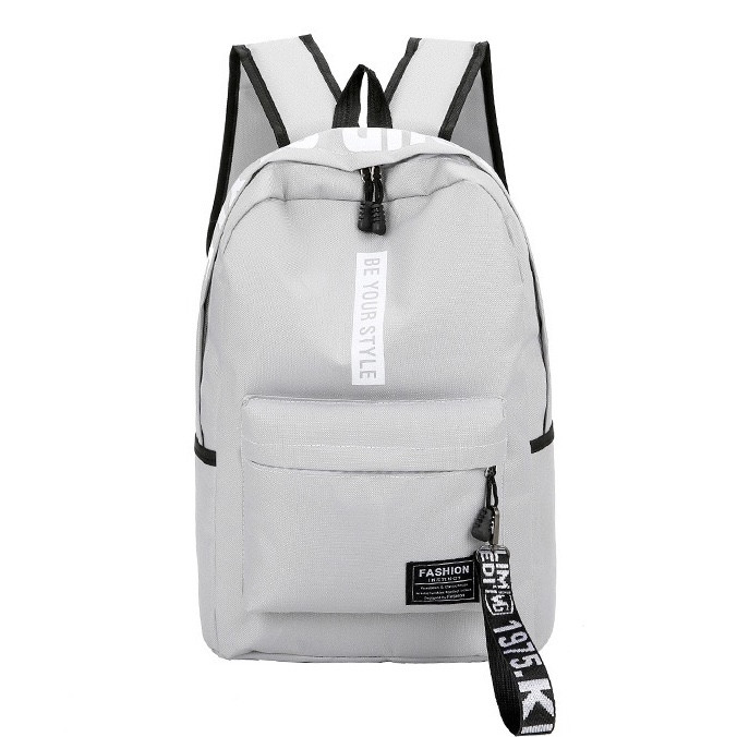 Рюкзак великий BE YOUR STYLE чоловічий жіночий чоловічий жіночий шкільний портфель сірий, фото 1