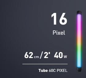 Світлодіодна трубка Vibesta RGBW Multi-Color Peragos Tube LED 60C Pixel 60 см (16 Pixel) (15051012)