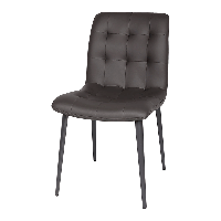 Стул Geneva (Женева) кожзам серый, ножки крашенный металл в цвет стула