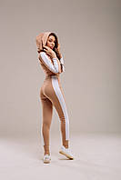 Спортивний костюм жіночий з капюшоном SweetJama Бежевий