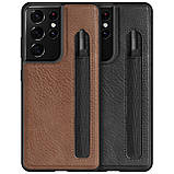 Захисний чохол Nillkin для Samsung Galaxy S21 Ultra (Aoge Leather Case) Brown Коричневий, фото 6
