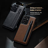 Захисний чохол Nillkin для Samsung Galaxy S21 Ultra (Aoge Leather Case) Brown Коричневий, фото 7