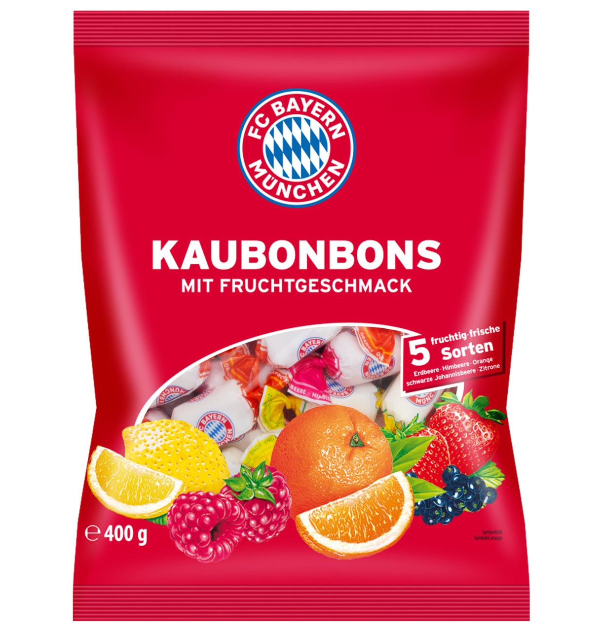 Цукерки Жувальні Асорті Kaubonbons FC Bayern Munchen 400 г Німеччина
