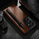 Захисний чохол Nillkin для Samsung Galaxy S21 Ultra (Aoge Leather Case) Brown Коричневий, фото 5