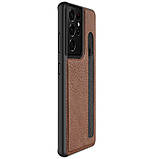 Захисний чохол Nillkin для Samsung Galaxy S21 Ultra (Aoge Leather Case) Brown Коричневий, фото 4