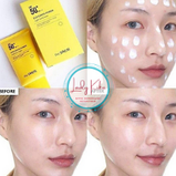 Легкий сонцезахисний крем  The Saem Eco Earth Power Light Sun Cream SPF50 + PA +++, 50g, фото 3