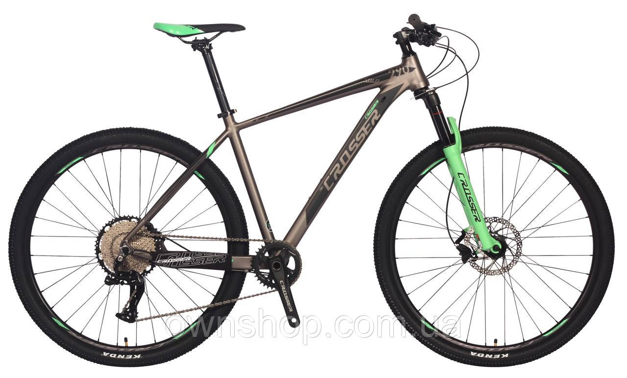 Велосипед алюмінієвий Crosser SOLO L-twoo+Shimano колеса 29", рама 21", гідравліка, 12 швидкостей