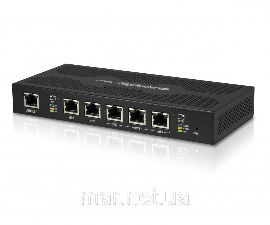 Маршрутизатор Ubiquiti EdgeRouter PoE (MIPS64 500 MHz (2), 512 МБ DDR2, FLASH 2 GB)