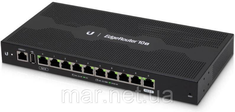 Маршрутизатор Ubiquiti EdgeRouter 10X (10) 10/100/1000Mbps, Gigabit LAN, PoE-Out + PoE-In (ER-10X)