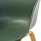 Зелені крісла пластикові Р-08 для вітальні з металевим каркасом під дерево в скандинавському стилі, фото 8