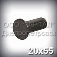 Заклепка Ø20х55 сталева ГОСТ 10300-80, DIN 302, DIN 661, ISO 1051 з потайною головкою
