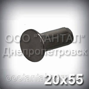 Заклепка Ø20х55 сталева ГОСТ 10300-80, DIN 302, DIN 661, ISO 1051 з потайною головкою, фото 1