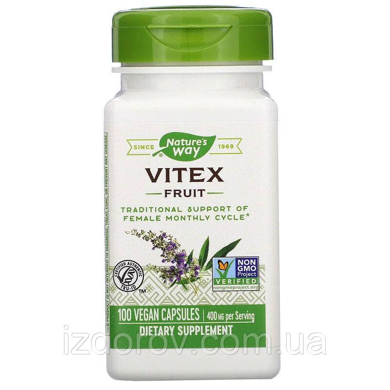 Вітекс 400 мг Nature's Way Vitex для підтримки жіночого здоров'я 100 веганських капсул