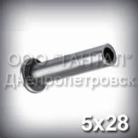 Заклепка Ø5х28 DIN 6791 (ГОСТ 12641-80) напівпустула з напівкруглою головкою оцинкована