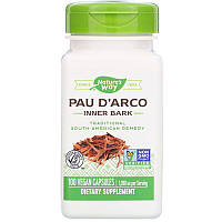 Кора муравьиного дерева Пау Д'Арко 545 мг Nature's Way Pau D'Arco Поддержка иммунитета 100 растительных капсул