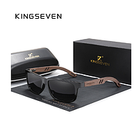 Солнцезащитные очки Wayfarer из ореховой древесины TR90 с поляризованными линзами W5508 KINGSEVEN DESIGN
