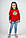 Джемпер дитячий з трьохнитки петля червоного кольору, фото 2