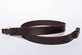 Ремінь на рушницю прямої шкіри коричневий