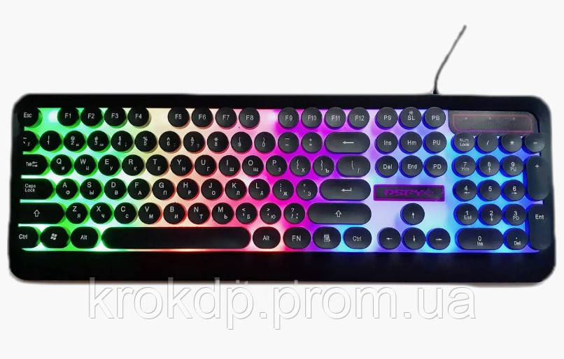 Ігрова клавіатура з підсвічуванням веселка провідна M300 The Rertro Punk Keybord