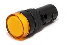 Світлодіодний індикатор AD22-22DS 110v AC/DC жовтий, фото 1