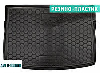 Коврик в багажник для Volkswagen Golf VII '12-, хетчбек, резино-пластиковый (AVTO-Gumm)