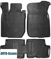 Коврики в салон для Renault Duster '10-14, 2WD резиновые, черные (AVTO-Gumm)