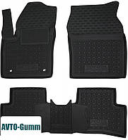 Коврики в салон для Toyota C-HR с 2016 резиновые, черные (AVTO-Gumm)
