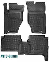 Коврики в салон для Kia Sorento '03-09 BL резиновые, черные (AVTO-Gumm)