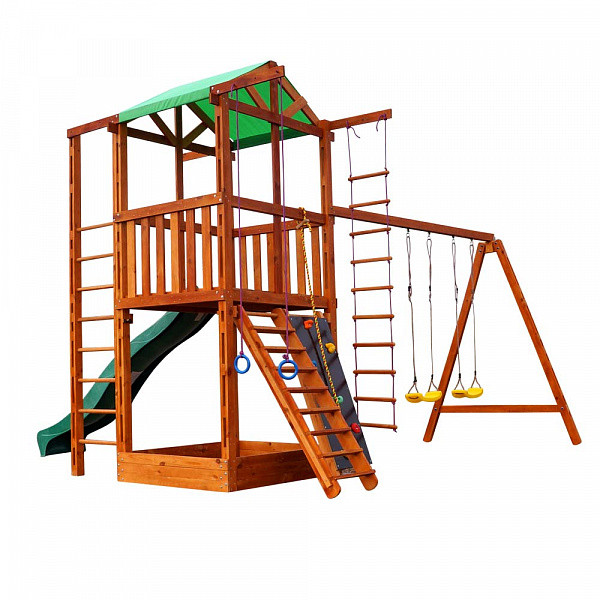Игровой детский комплекс SportBaby Babyland-6 площадка деревянная