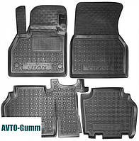 Килимки в салон для Mercedes Citan '13 - гумові, чорні (AVTO-Gumm)