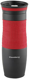 Термокружка Klausberg KB-7102 500мл. Чорно-Червонаalleg Качество