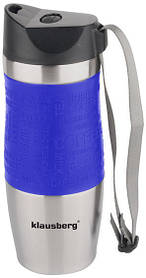 Термокружка Кlausberg КВ-7101 380мл. Сріблясто-Синяalleg Качество