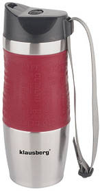 Термокружка Кlausberg КВ-7101 380мл. Сріблясто-Червонаalleg Качество