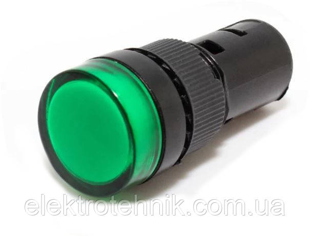 Світлодіодний індикатор AD22-22DS 110v AC/DC зелений
