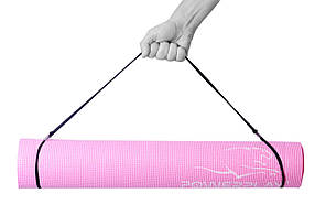 Килимок для фітнесу і йоги PowerPlay 4010 (183*61*0.4) Рожевий