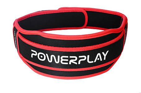 Пояс для важкої атлетики PowerPlay 5545 неопреновий Чорно-Червоний S, фото 1