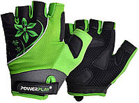 Велоперчатки женские PowerPlay 5281 A Зеленые XSalleg Качество