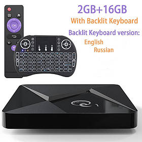 Смарт ТБ-приставка 2/16 Гб Q1 Ultra HD SmartTV Андроїд Android TV box 4K + клавіатура