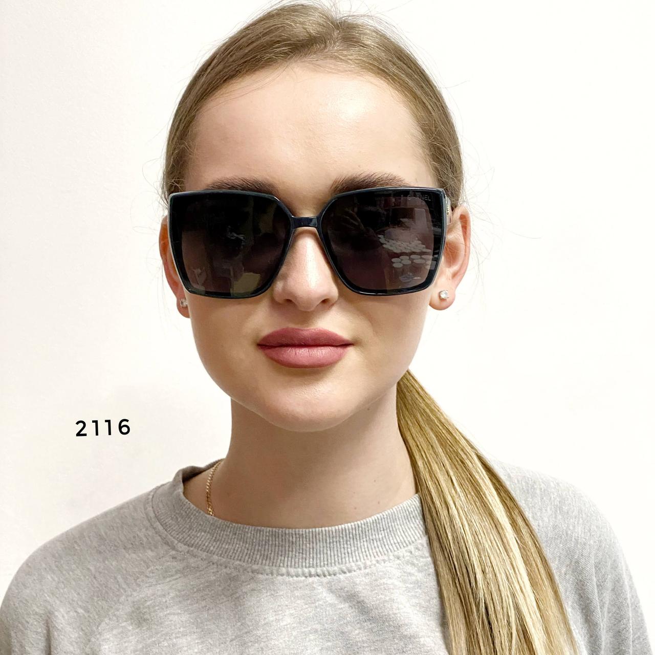 Елегантні сонцезахисні окуляри в зеленій оправі, фото 1