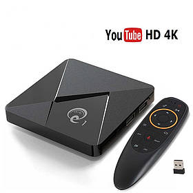 Смарт ТБ-приставка 2/16 Гб Q1 Ultra HD SmartTV Андроїд Android TV box 4K + пульт Air Mouse G20