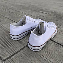 Конверси кеди в стилі Converse all star кеди низькі білі жіночі чоловічі унісекс, фото 5