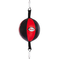 Груша боксерська на розтяжках пневмогруша кругла Twins DPL020 Red-Black