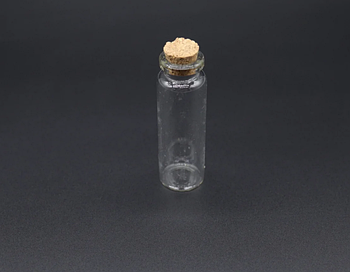 Скляна мініпляшка баночка з корком 18 * 45 мм — 7 мл