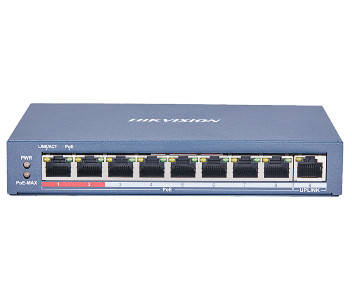 8-портовий некерований POE комутатор Hikvision DS-3E0109P-E(C), фото 2