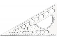 Треугольник транспортир геометрические фигуры 25 см пластиковый 30х60х90 градуcов E81323